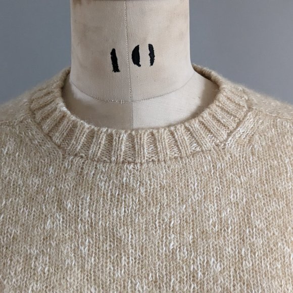 Vintage Classic Knit Raglan Wool Cotton Blend  Sweater from Scotland Unisex M/L - Picture 5 of 8